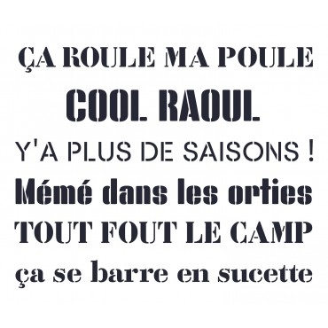 Humour / pochoir grande...