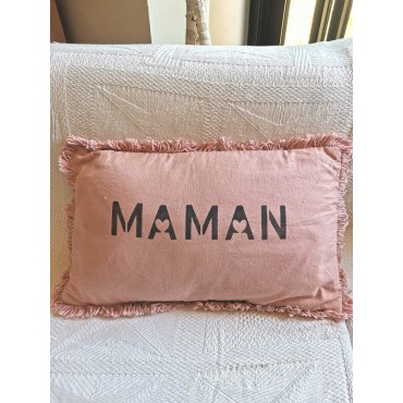 Coussin "MAMAN" ocre ou...