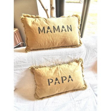 Coussin "MAMAN" ocre ou... 2